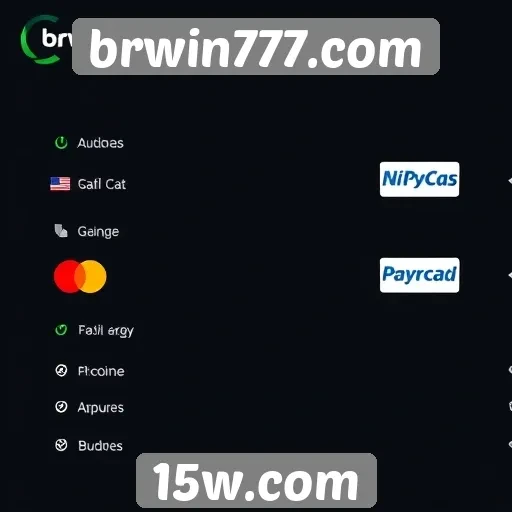 Métodos de pagamento disponíveis no brwin777.com