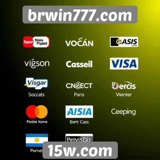 A variedade de métodos de pagamento disponíveis no brwin777.com